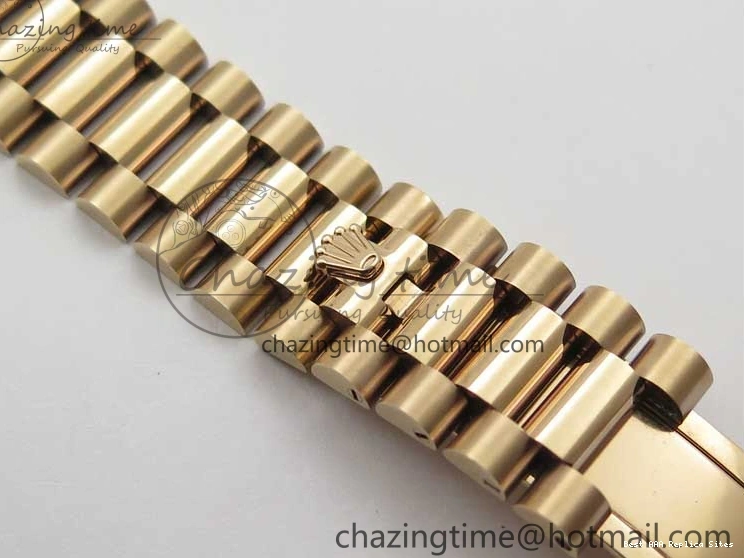 Best AAA Replica Sites A 228239 New 904 Dial on 40mm RG President QuickDry Dial BP Brown 2824 Bracelet Roman Day-Date RG Version 0110